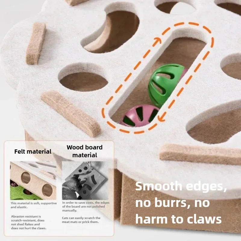 "Interactive Cats Puzzle Toys - Mental Stimulation Maze Box&Sensory Games for Indoor Kittens | Fun Brain Teaser for Smarts Cats"