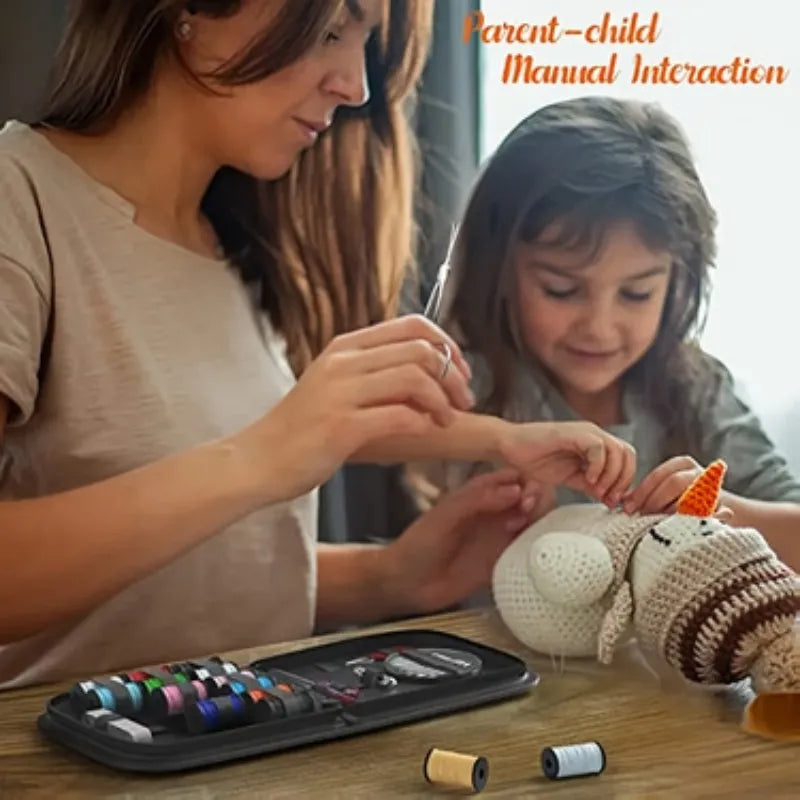 229 Piece Complete Sewing Kit with Threads Needles Scissors Tape Measure Buttons for DIY Handcraft Projects