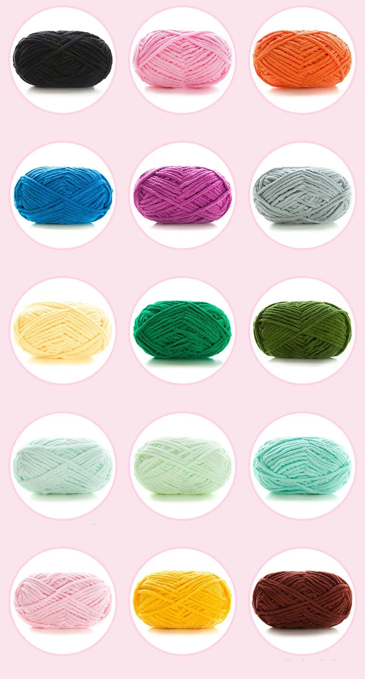 50g Polyester Cute Yarn Ball for Warm Velvet Crochet Scarf