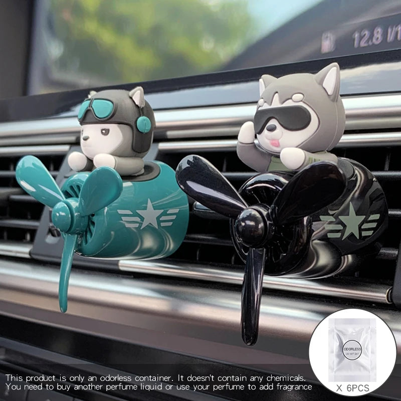 Odorless Ornament Pilot Airplane Fan Car Air Freshener Clip