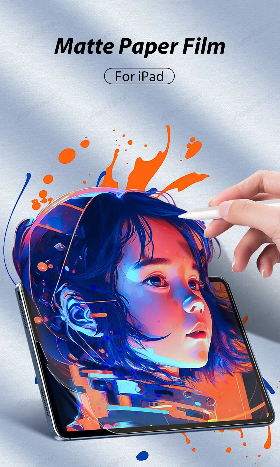 Protector de pantalla de película de papel similar para iPad Pro 13 12.9 11 2024 M4 Air 4 5 3 10.ª 9.ª 8.ª 7.ª generación Mini 6 Película mate Escritor