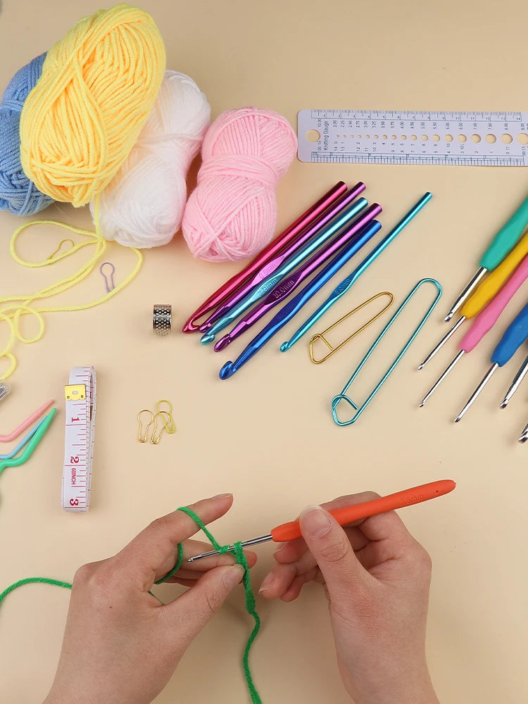 KRABALL Knitting Crochet Hook Set Sewing Tool With Bag