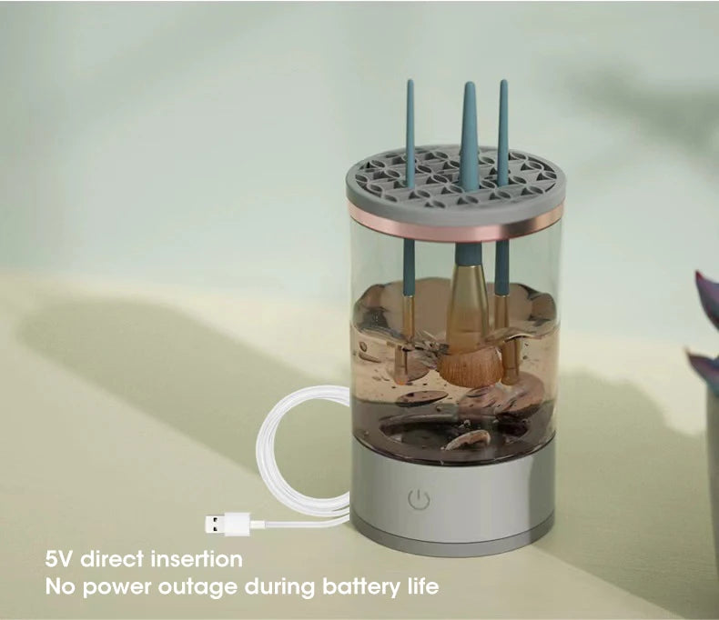 USB Electric Makeup Brush Cleaner Portable 3 In 1 Quick Dry Tool