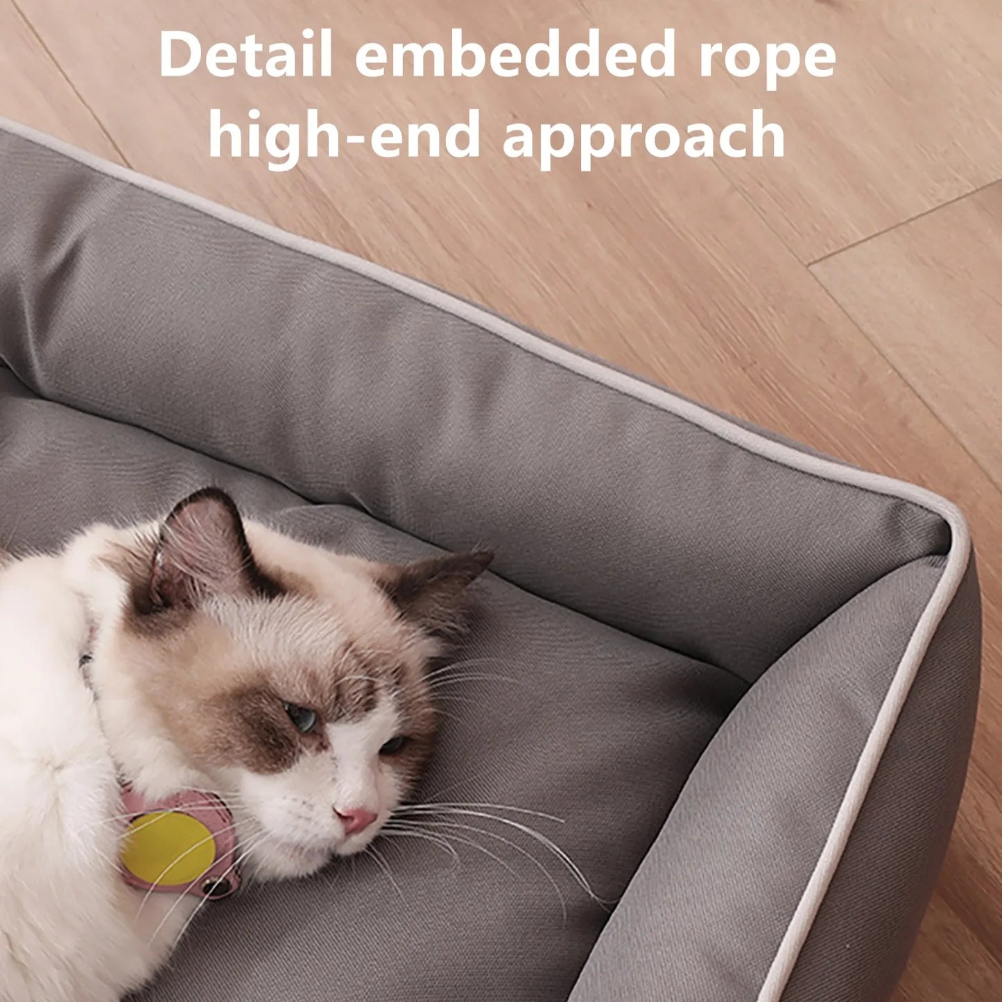 Waterproof Dog Bed with 600D Oxford Fabric Thickened PP Cotton Filling Bite-Resistant Pet Mat for All Seasons