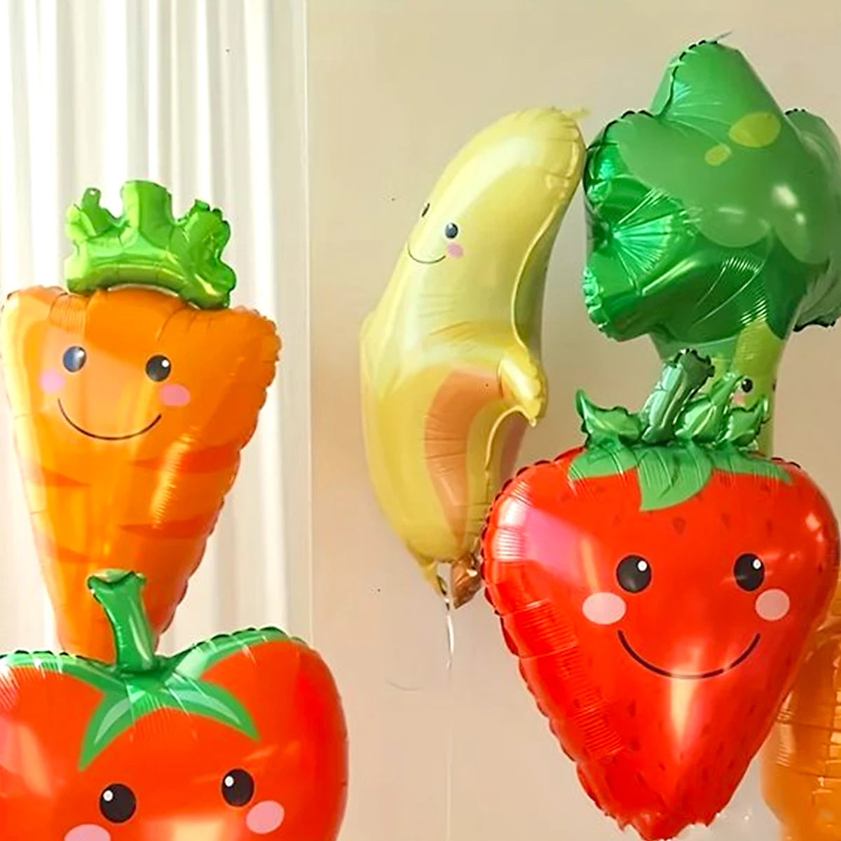 1/7pcs Fruit and Vegetable Balloons for Birthday Baptism Party