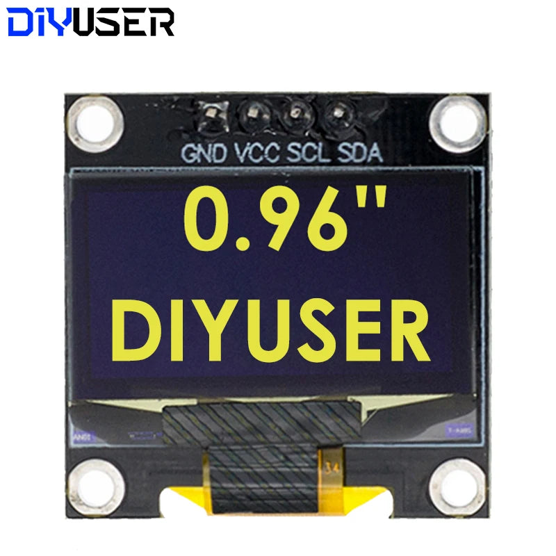 DIYUSER 0.96 Inch OLED SSD1306 128X64 IIC Display Module For Arduino