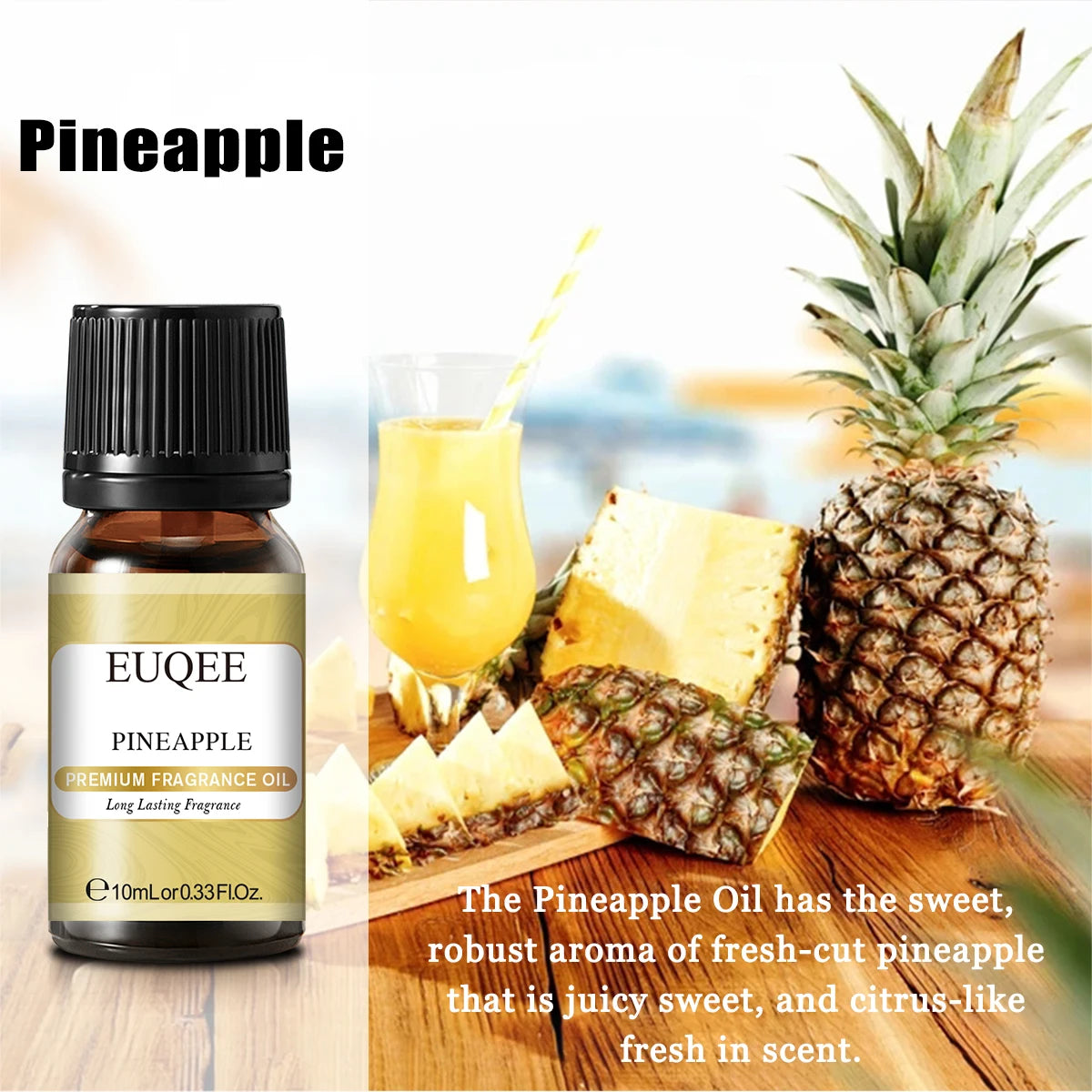 EUQEE 10ML Coconut Vanilla Bubble Gum Fragrance Oil for Candles and Soap