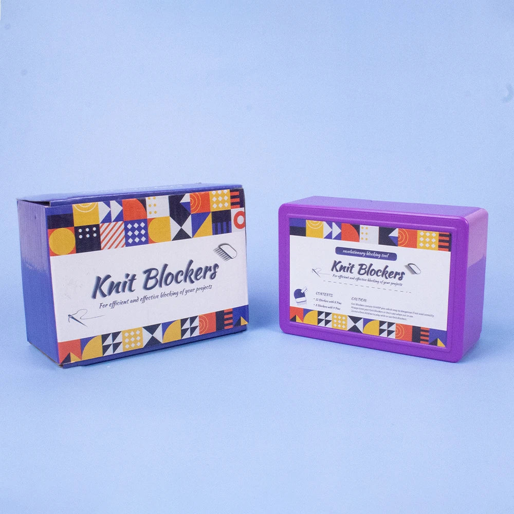 Knit Blockers Set 20 Pieces Stainless Steel Blocking Combs and Pins for Knitting and Crocheting Supplies