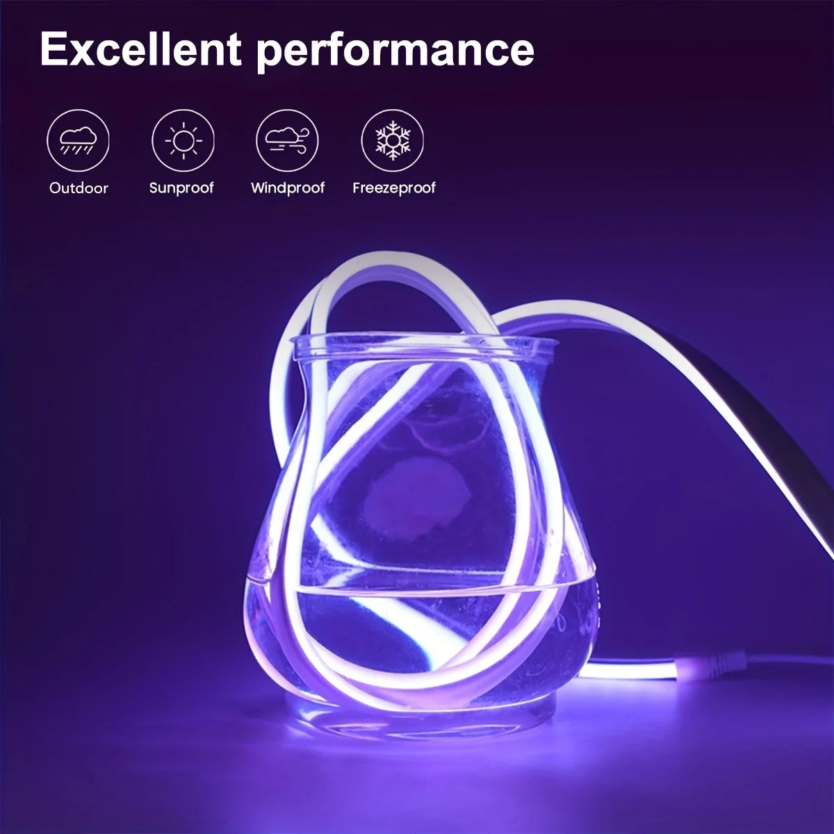 Smart LED Strip Lights RGB Neon Sign Tape USB Bluetooth App Remote Control Flexible Backlight Gaming Room Decor