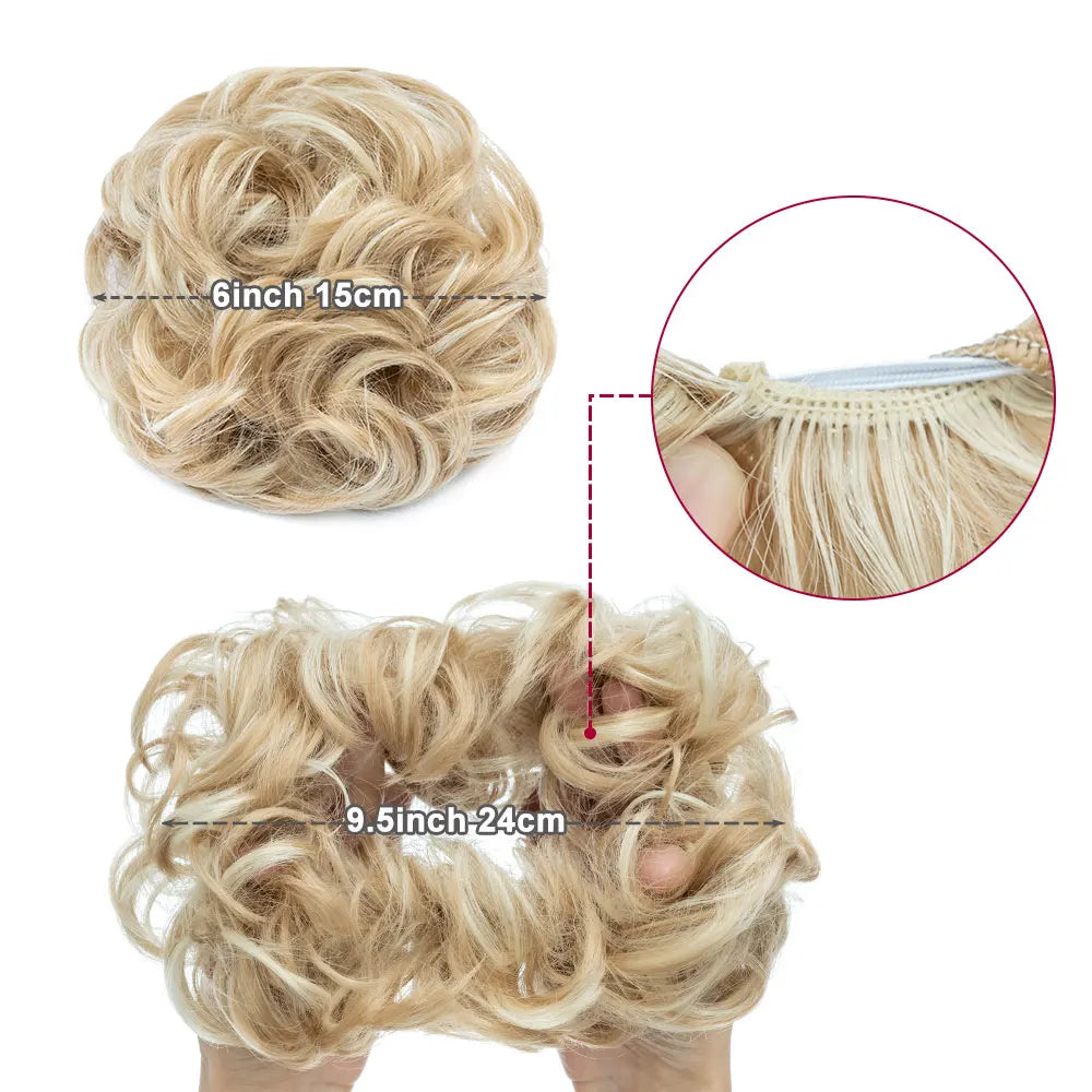 Hairro Synthetic Messy Hair Bun Scrunchies For Women 55g