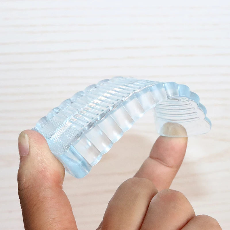 Tope de puerta de silicona con cuña, tope de seguridad, reutilizable, amortiguador, para el hogar y la oficina, tope de puerta manual anticolisión