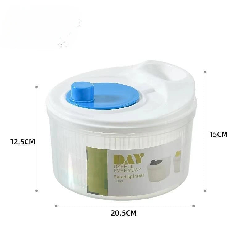 Multifunctional Manual Vegetable Dehydrator and Salad Spinner with Fruit and Lettuce Drain Basket for Efficient Home Kitchen Use