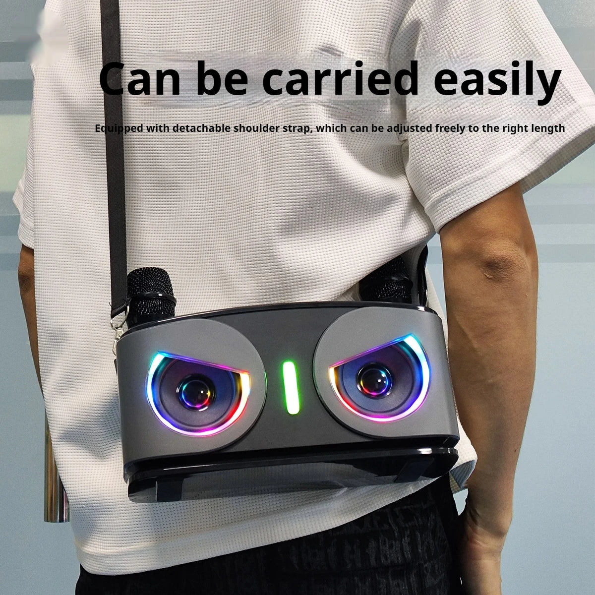 Owls 20W Wireless Bluetooth Speaker with Dual Microphones Portable HiFi Sound for Outdoor Karaoke and Family Parties