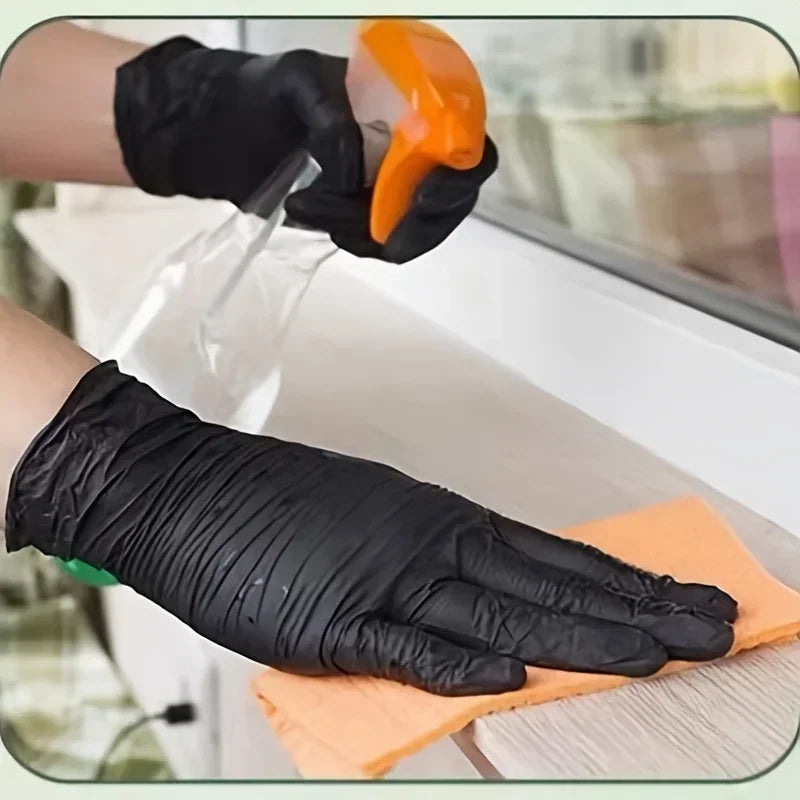 Disposable Nitrile Waterproof Gloves for Kitchen and Household Cleaning Tasks