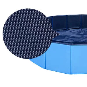 Foldable Dog Pool for Small Pets Quick Setup and Drain Hole Durable Waterproof PVC 32x8 Inches
