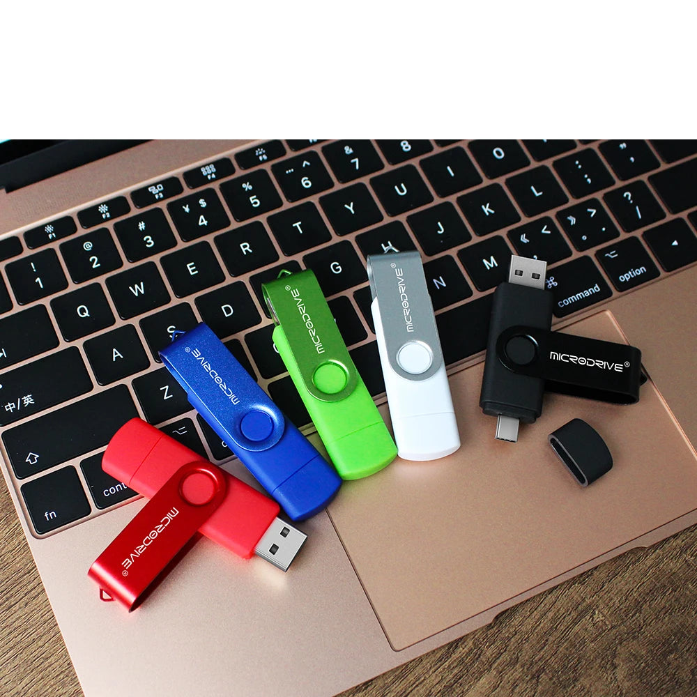 Metal OTG 2 IN 1 Type C Pen Drive 128GB USB Memory Stick