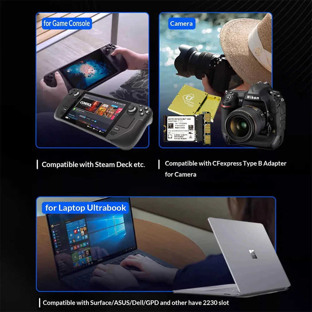 Western Digital WD SN740 1TB 2TB SSD M.2 2230 PCIe 4.0 NVMe for Steam Deck Surface ProX