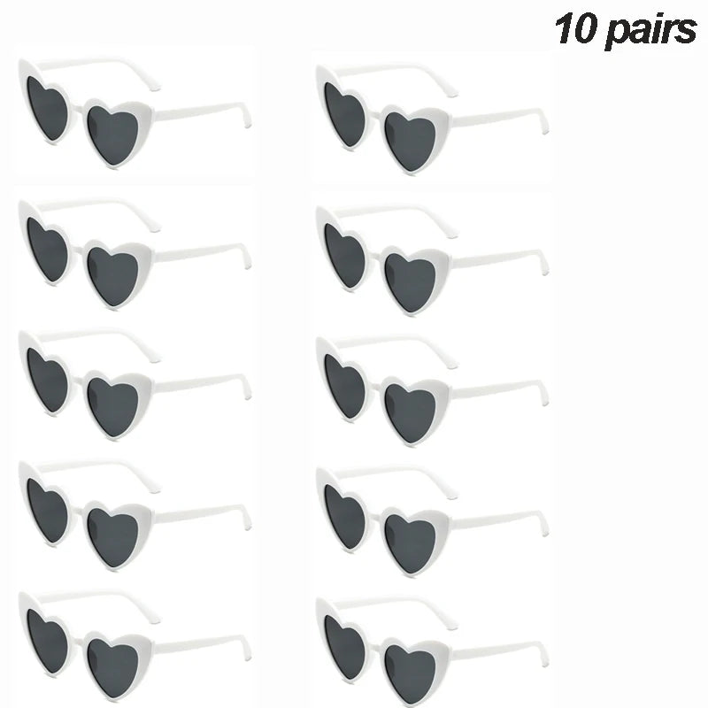 2024 Summer Beach Sunglasses Women Heart Shaped Fashion Glasses