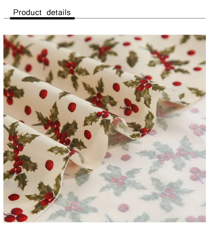 Christmas Series Cotton Fabric 150x50cm Printed Cloth for Sewing Quilting and DIY Projects