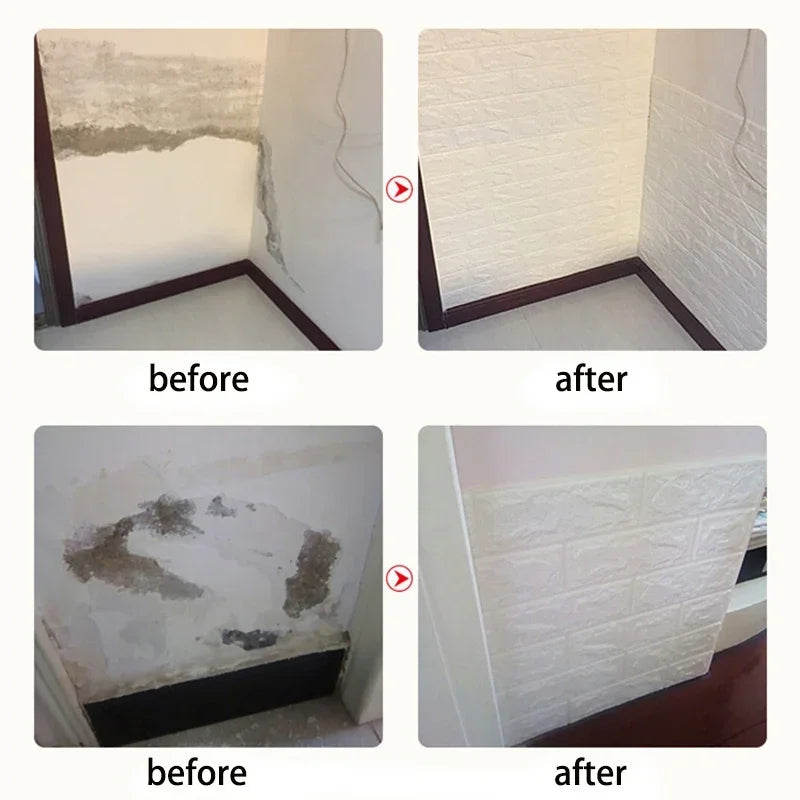 70cm*2m 3D Soft Foam Brick Wallpaper Roll Self Adhesive Decor