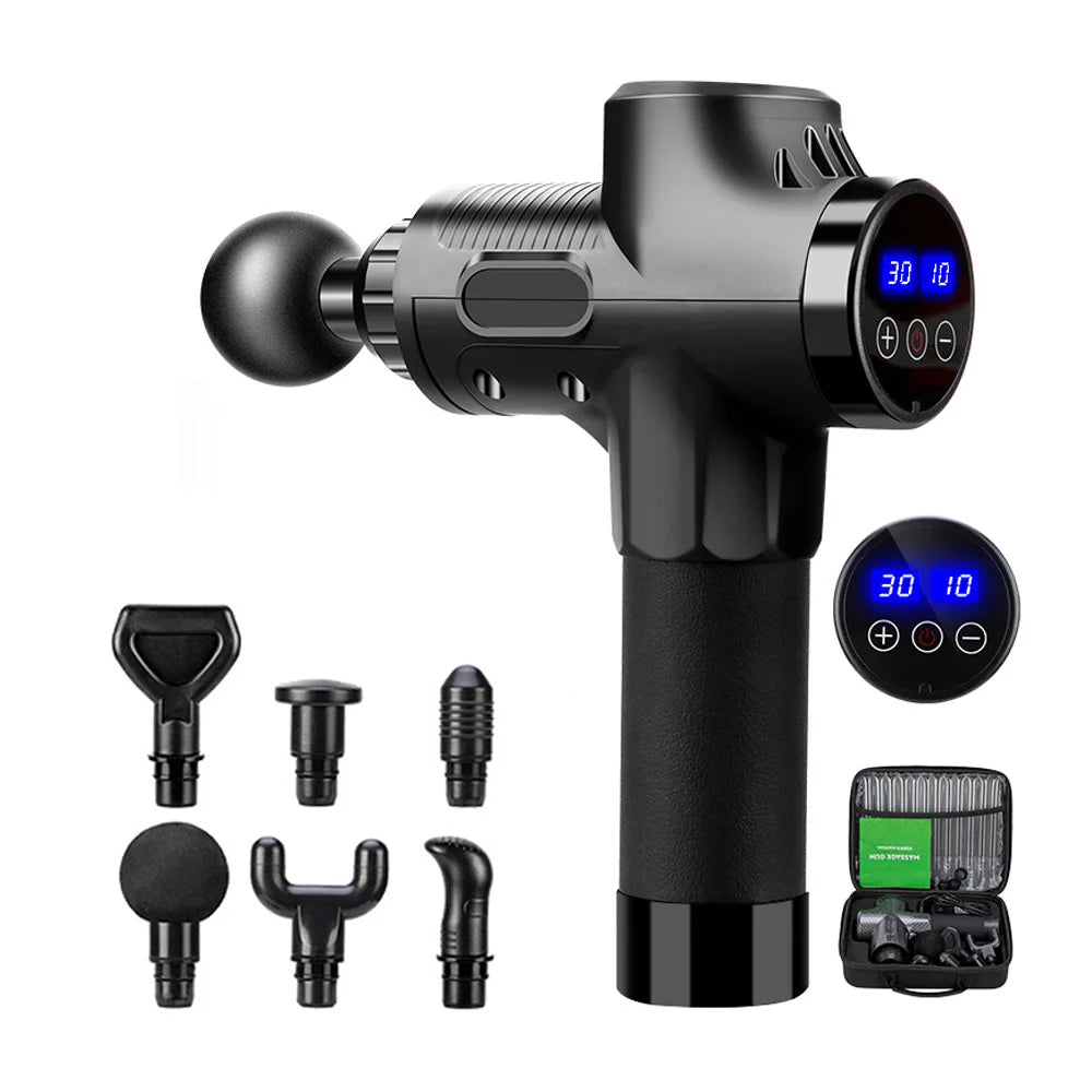 Fascial Massage Gun Electric Percussion Pistol Massager for Deep Tissue Pain Relief and Muscle Relaxation