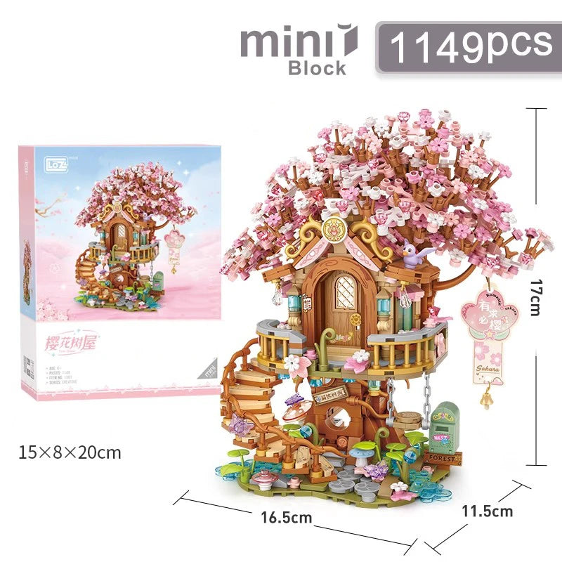 Street View Mini Building Blocks Gift Set – Izakaya Shaved Ice Shop, Takoyaki Shop, Coffee Shop and Panda Tea House