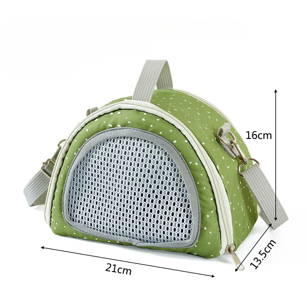 Pet Hamster Bag Breathable Small Pet Carrier Bag Breathable Comfortable for Guinea Pig Rabbit Hedgehog Pet Travel Tote Bag