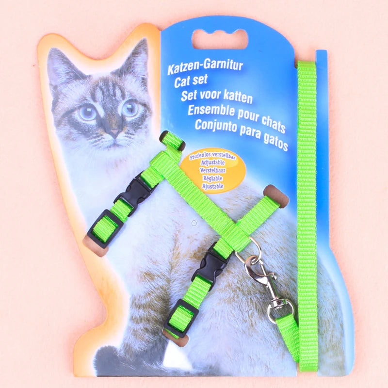 Cat leash I-shaped special dog leash for going out is firm and safe paper jam chest and back pet supplies