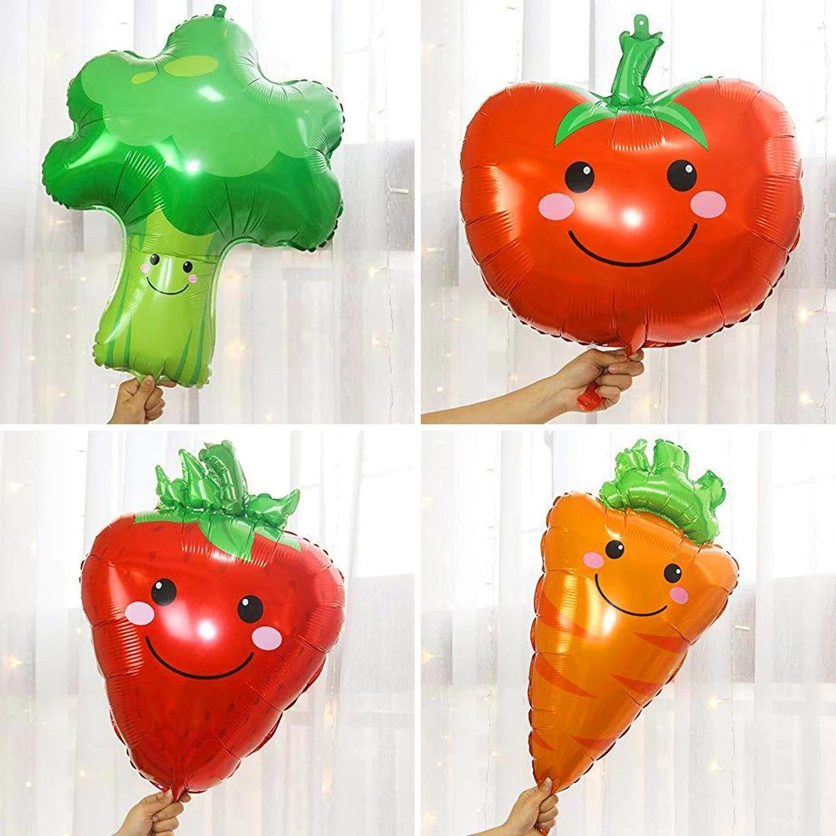 1/7pcs Fruit and Vegetable Balloons for Birthday Baptism Party