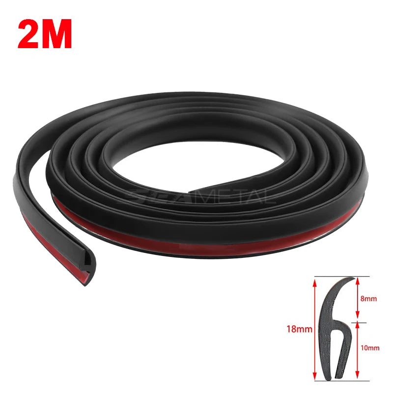 SEAMETAL Front Windshield Car Sealing Strip 2m Waterproof Edge Protector