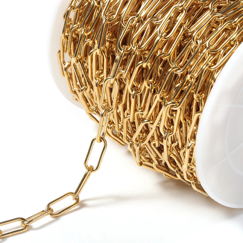 1Meter Gold Stainless Steel Chain Multi Styles for DIY Jewelry