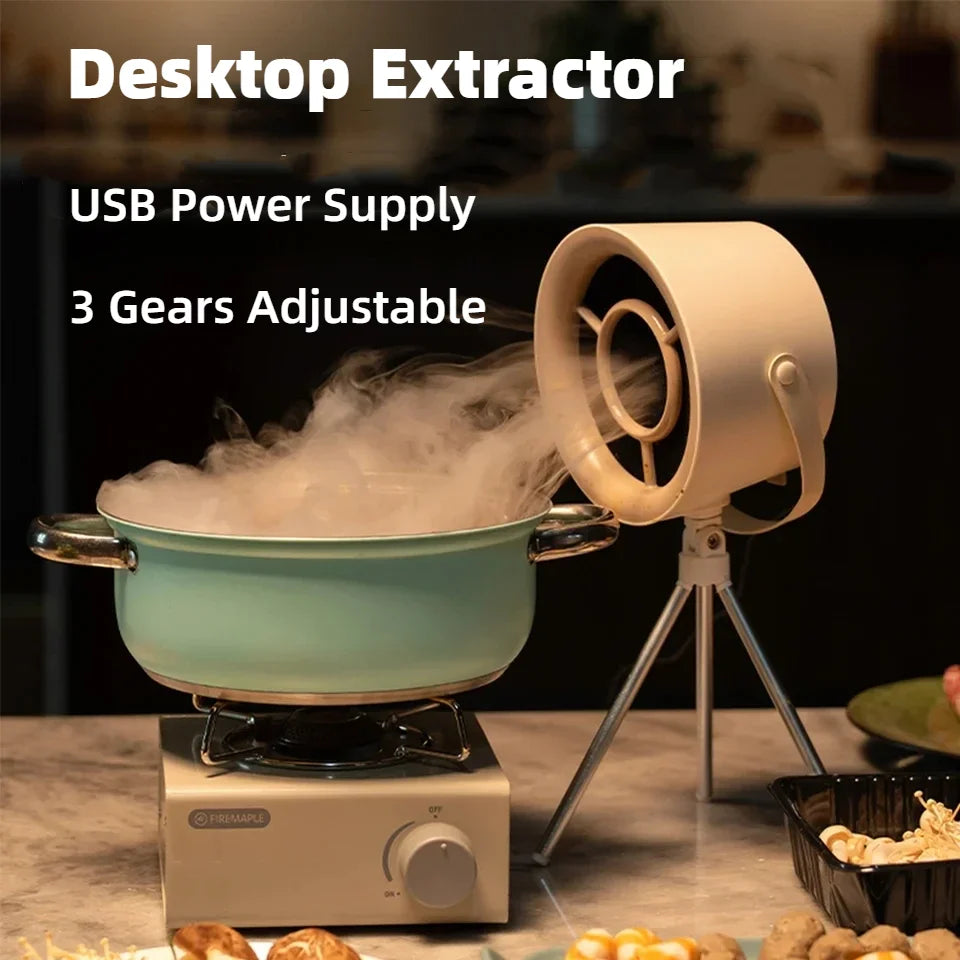 2024 New Portable Exhaust Fan Small Kitchen Hood Extractor USB Mini Suction Cooker Hood