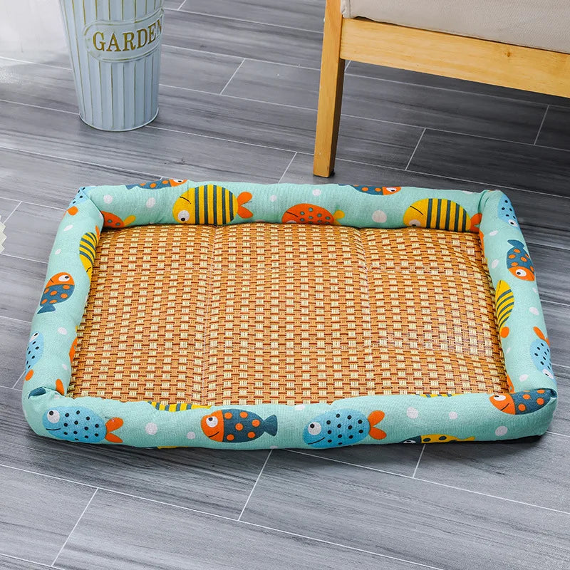 Summer Mat Kennel Cat Nest Summer Dog Kennel Pet Supplies Teddy Small Dog Bed Mat Universal All Seasons