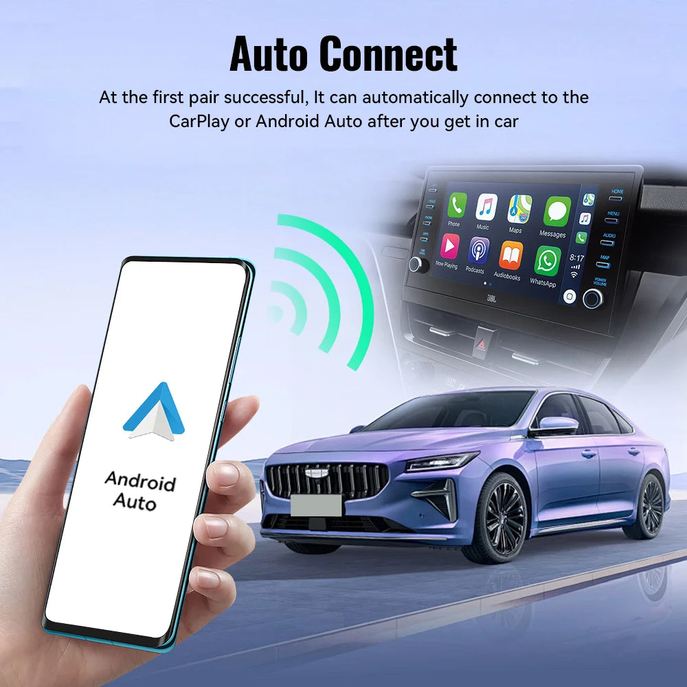 XUDA NEW Wireless CarPlay Android Auto Adapter Mini Box for Nissan