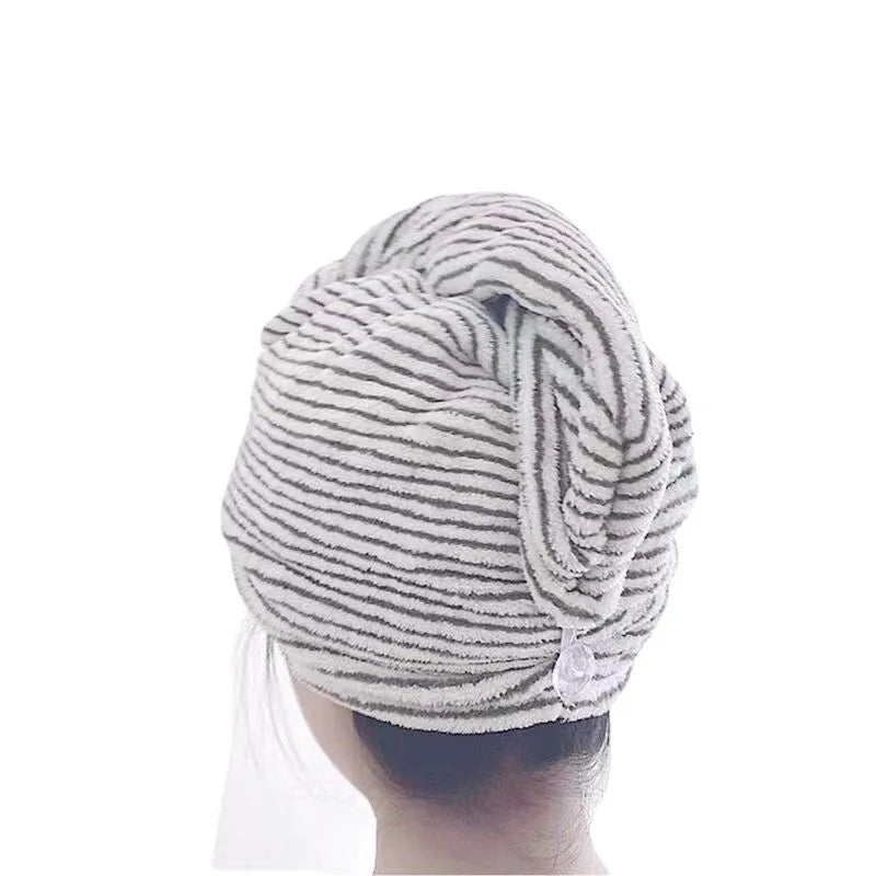 Wholesale Gray Bamboo Charcoal Dry Hair Caps for Home Use