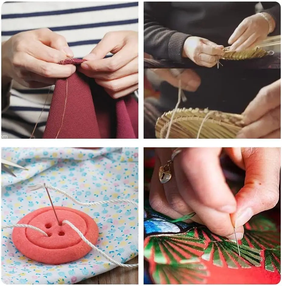 12/24/36Pcs Stainless Steel Blind Needles for Easy Sewing