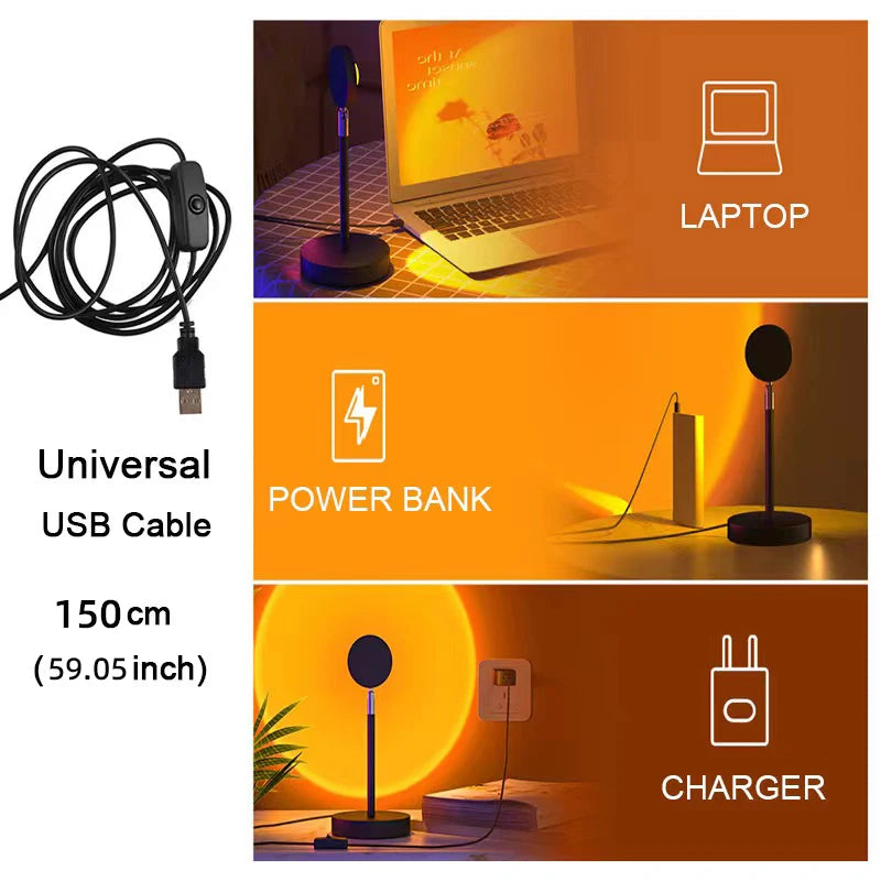 USB 5V Tuya Smart Sunset Lamp Night Light Projector Gift