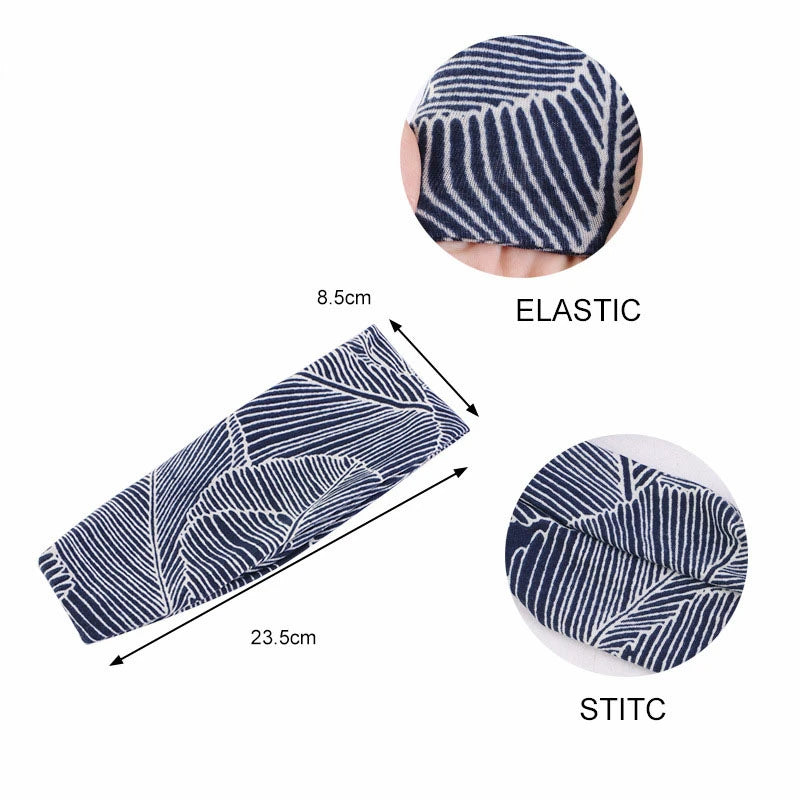 Headbands For Women Solid Color Elastic Wide Turban Headwrap Yoga Makeup Hair Accessories