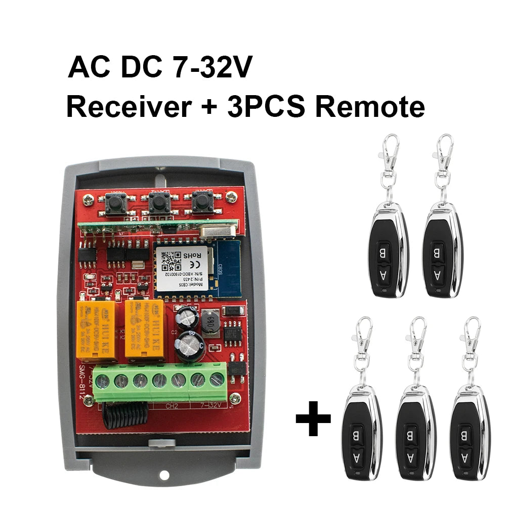 2 Channel WiFi Tuya Smart Garage Gate Opener Remote Control Receiver with 433MHz Transmitter