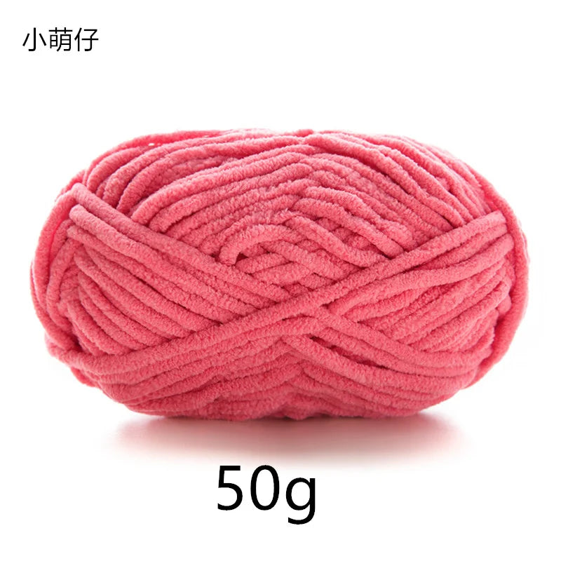50g Polyester Cute Yarn Ball for Warm Velvet Crochet Scarf