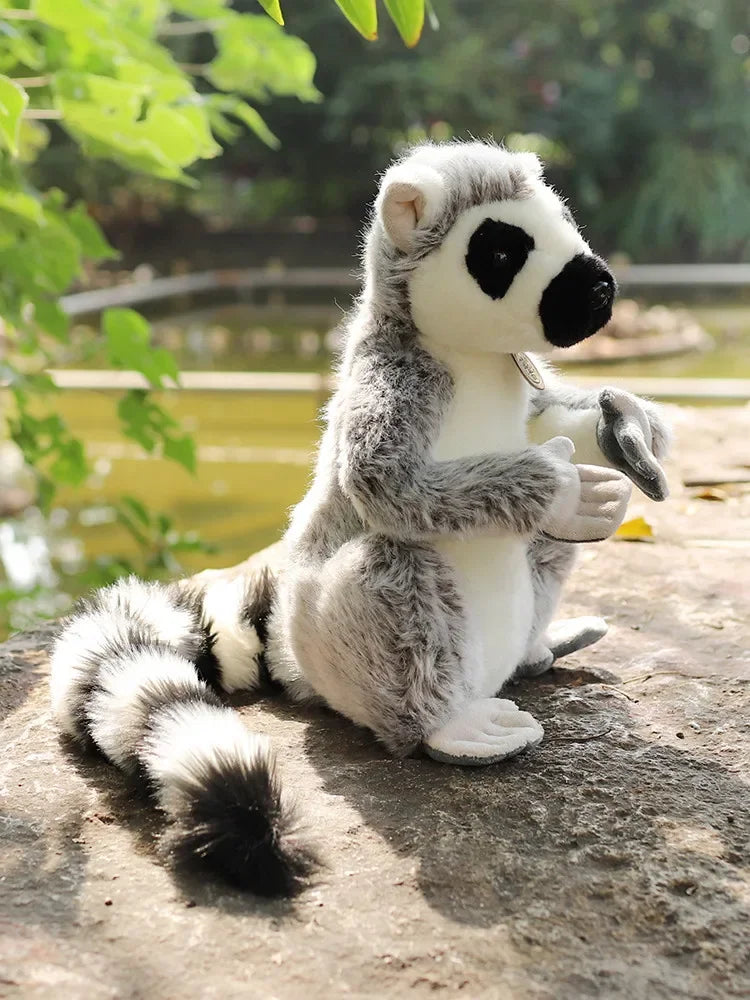 28cm Wild Lemur Plush Stuffed Animal Toy with Short and Long Arms for Kids and Adults
