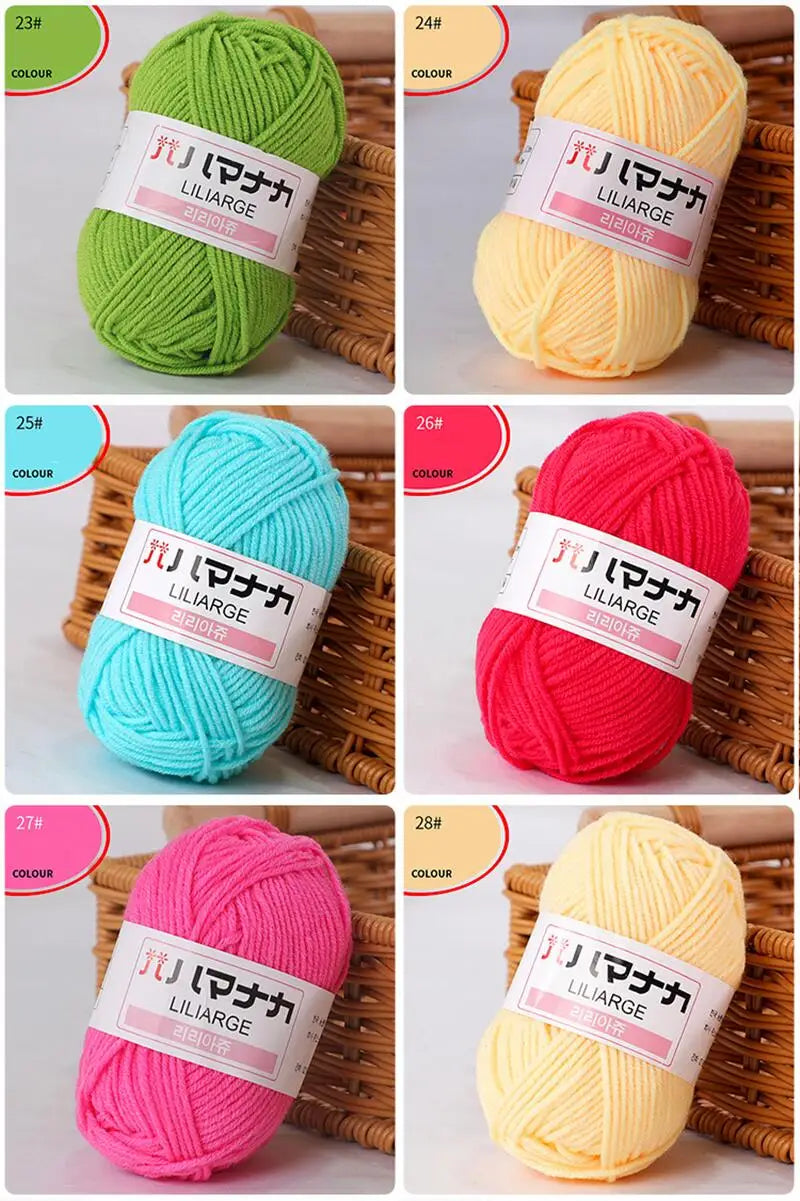 DIY Baby Milk Soft Cotton Knitting Yarn for Sweaters