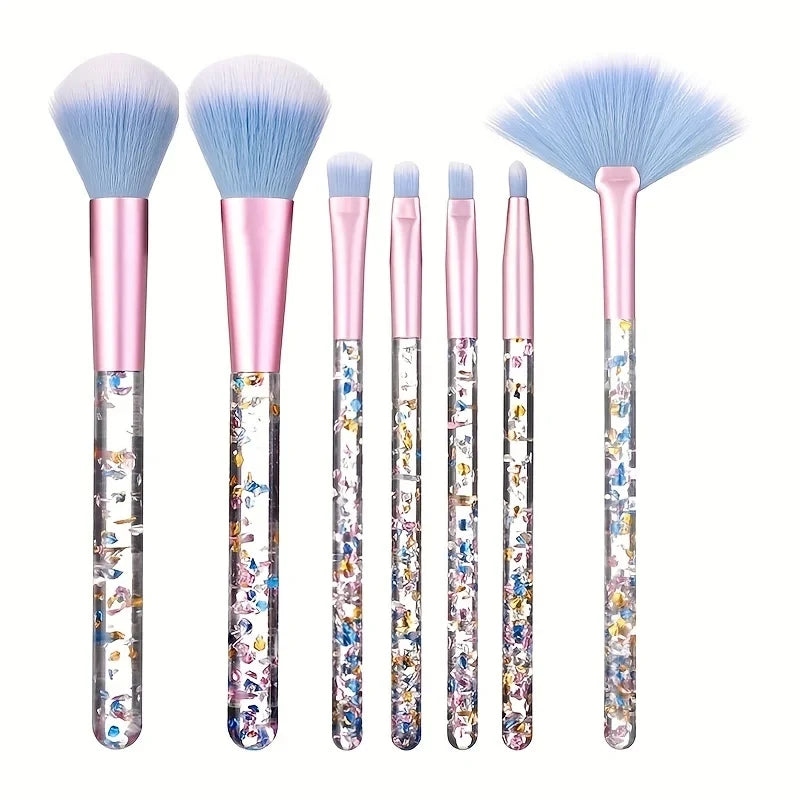 Hair Length 7 Pieces Makeup Brush Set for Flawless Application