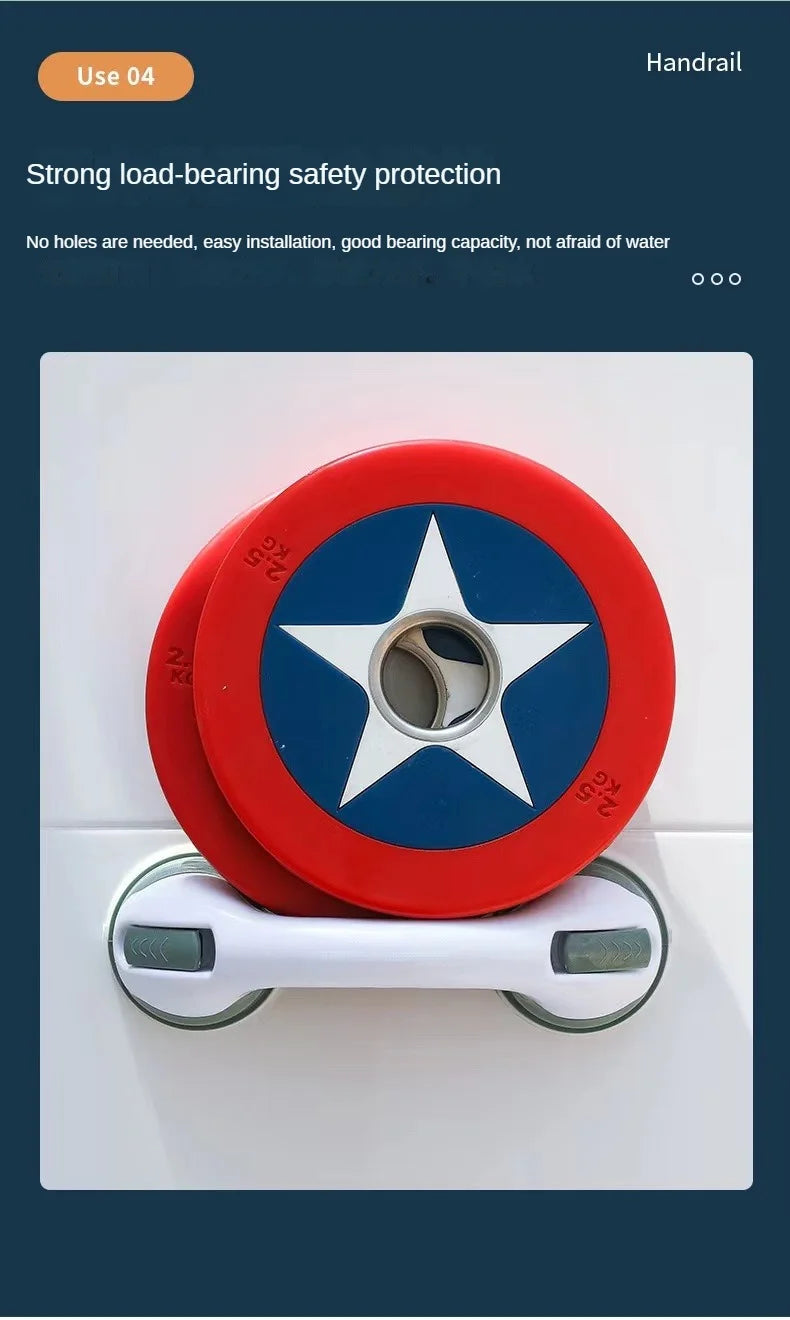 Bathroom Handrail to Prevent Falls Suction Cup Safety Handle for Tub and Shower