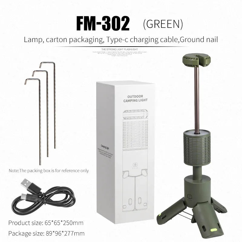 Folding Camping Light Portable Telescopic Lanterns 10000mAh Waterproof Magnetic Lamp with Triangle Stand Base