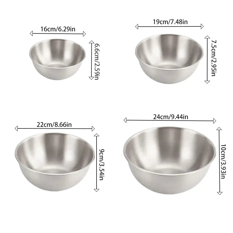 Stainless Steel Gold and Silver Salad and Noodle Bowl Elegant Kitchen Tableware Food Container