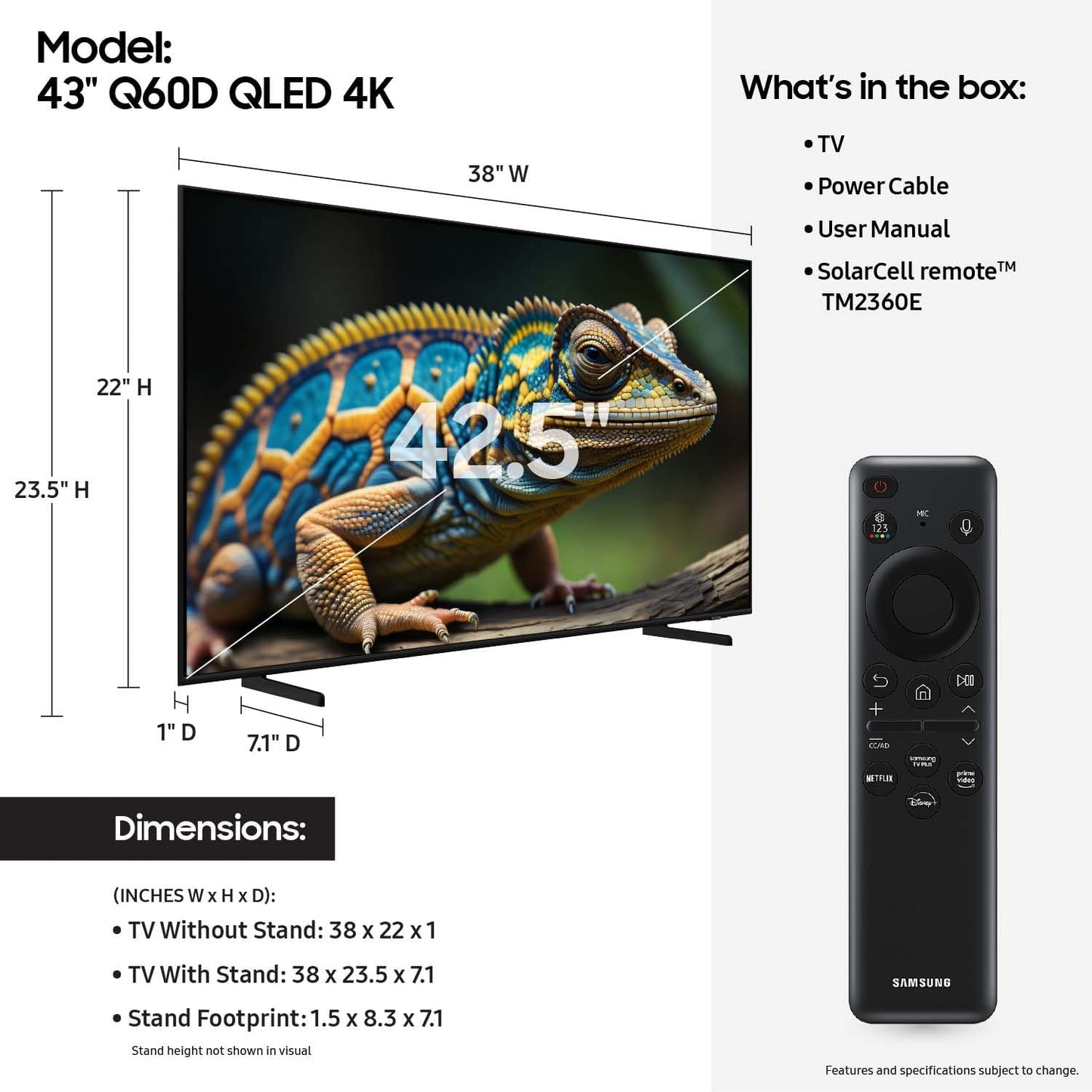 Samsung Class Q60D QLED 4K Smart Tizen TV