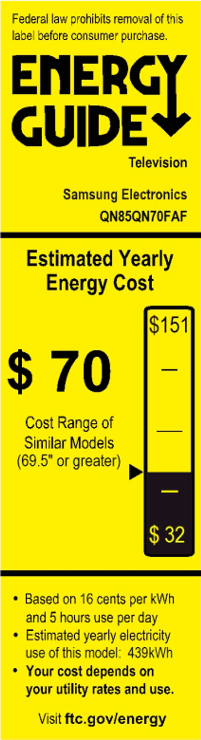 Samsung Class QN70F Neo QLED UHD 4K Vision AI Smart Tizen TV