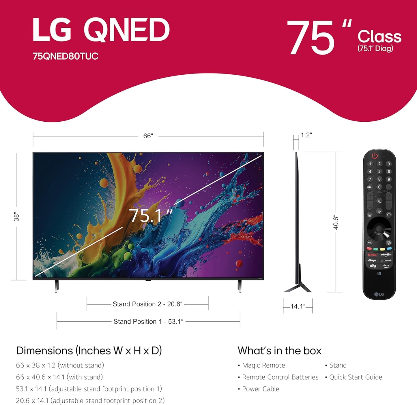 LG Class QNED80T UHD 4K Smart WebOS TV