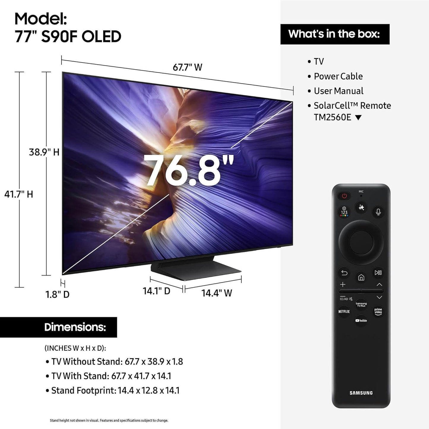 Samsung Class S90F OLED UHD 4K Vision AI Smart Tizen TV